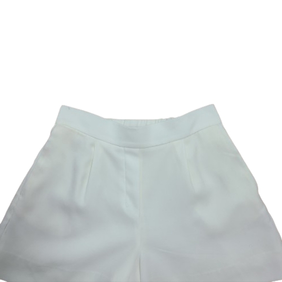 Aritzia Babaton Cohen Cream Pleated High Waisted Shorts Women's Size 0 - Picture 7 of 16